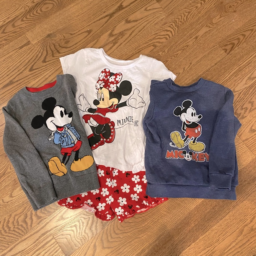 Disney, Mickey Mouse, Minnie Mouse back to school bundle, kids 5/6
